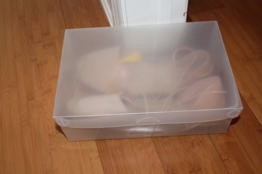plastic shoe storage box